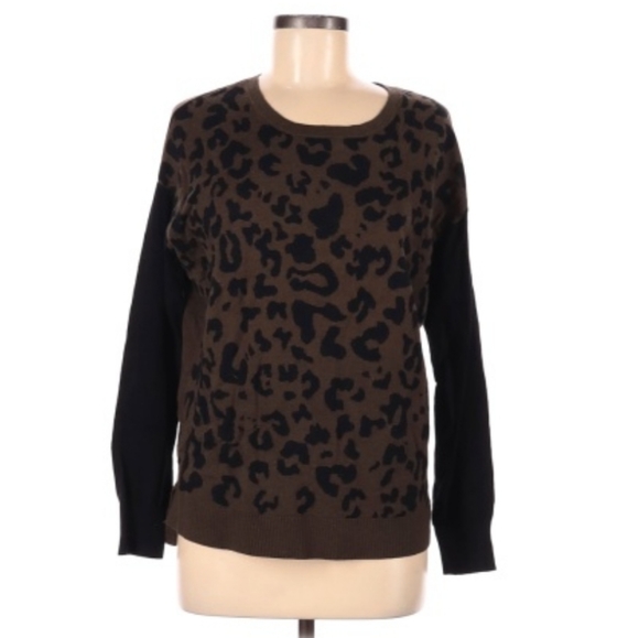 Apt.9 Cheetah Print Tunic Sweater - Picture 2 of 6